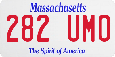 MA license plate 282UM0