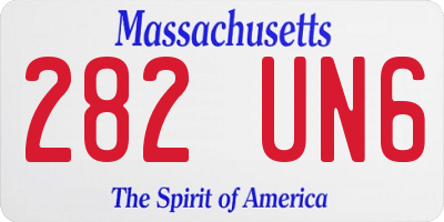 MA license plate 282UN6