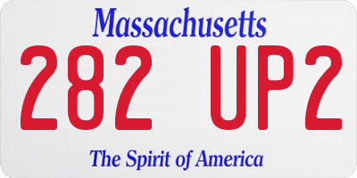 MA license plate 282UP2