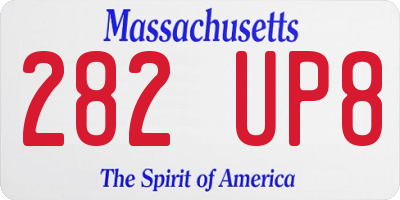 MA license plate 282UP8