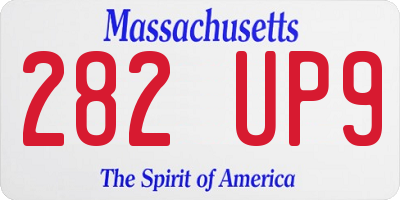 MA license plate 282UP9