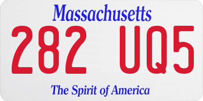 MA license plate 282UQ5