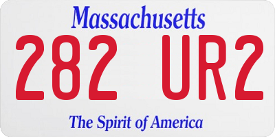 MA license plate 282UR2