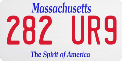 MA license plate 282UR9
