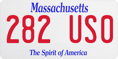 MA license plate 282US0