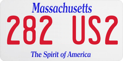 MA license plate 282US2