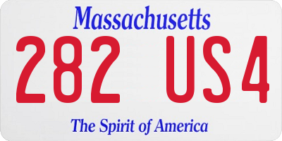 MA license plate 282US4