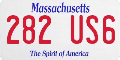 MA license plate 282US6