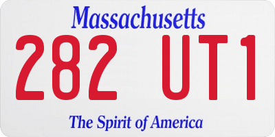 MA license plate 282UT1