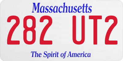 MA license plate 282UT2