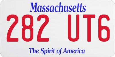 MA license plate 282UT6