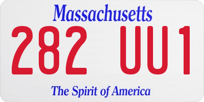 MA license plate 282UU1