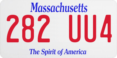 MA license plate 282UU4