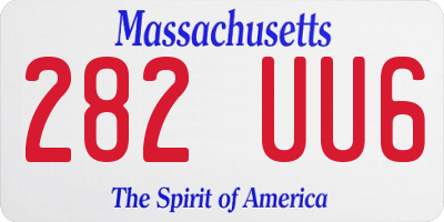 MA license plate 282UU6