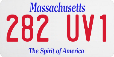 MA license plate 282UV1