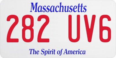 MA license plate 282UV6