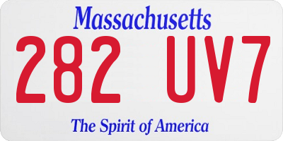MA license plate 282UV7
