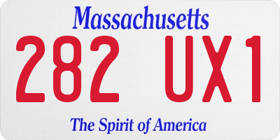 MA license plate 282UX1