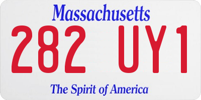 MA license plate 282UY1