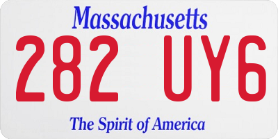 MA license plate 282UY6