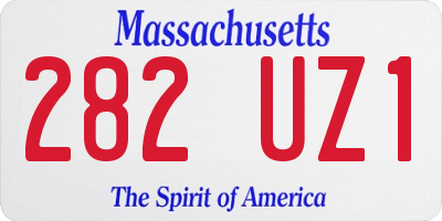 MA license plate 282UZ1
