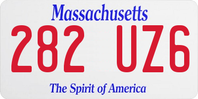 MA license plate 282UZ6