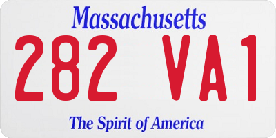 MA license plate 282VA1