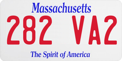 MA license plate 282VA2