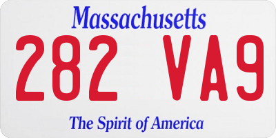 MA license plate 282VA9
