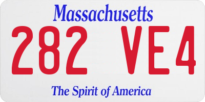 MA license plate 282VE4