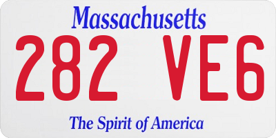 MA license plate 282VE6