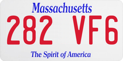 MA license plate 282VF6