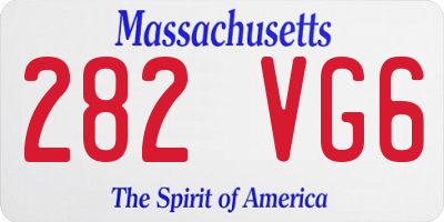 MA license plate 282VG6