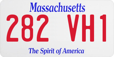 MA license plate 282VH1