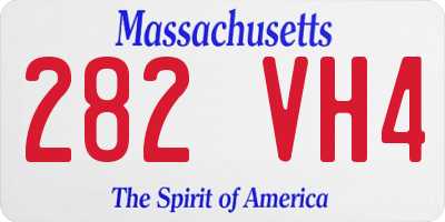 MA license plate 282VH4