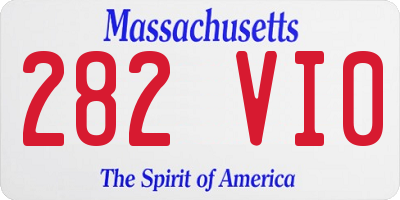 MA license plate 282VI0
