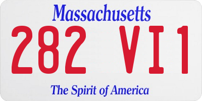 MA license plate 282VI1