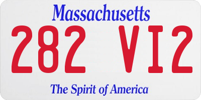 MA license plate 282VI2