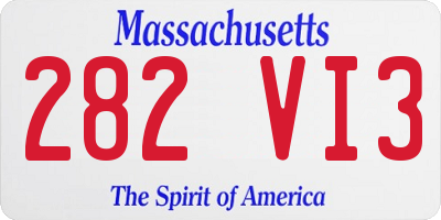 MA license plate 282VI3