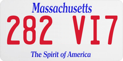 MA license plate 282VI7
