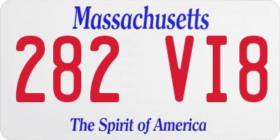 MA license plate 282VI8