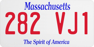 MA license plate 282VJ1