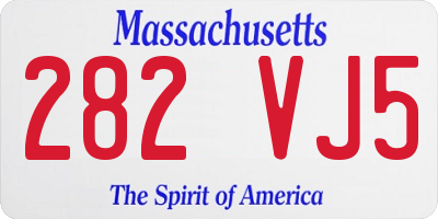 MA license plate 282VJ5