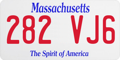 MA license plate 282VJ6