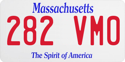 MA license plate 282VM0