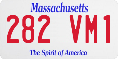 MA license plate 282VM1