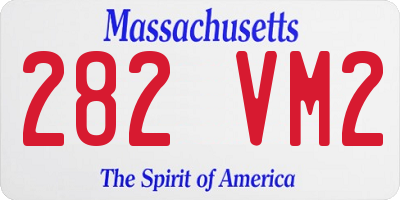 MA license plate 282VM2