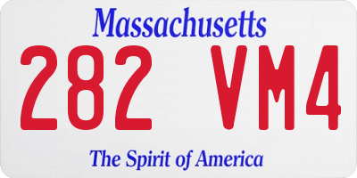 MA license plate 282VM4