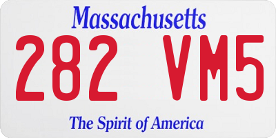 MA license plate 282VM5