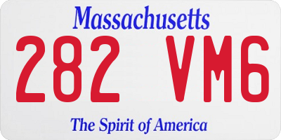 MA license plate 282VM6